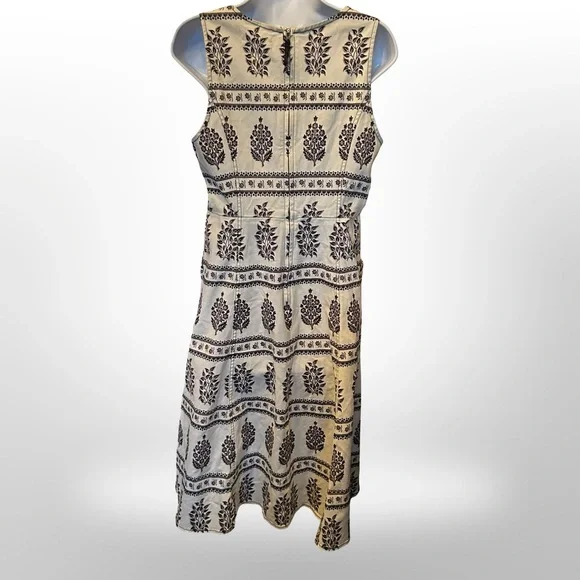 Anthropologie Brown and White Floral Dress - Picture 4 of 10